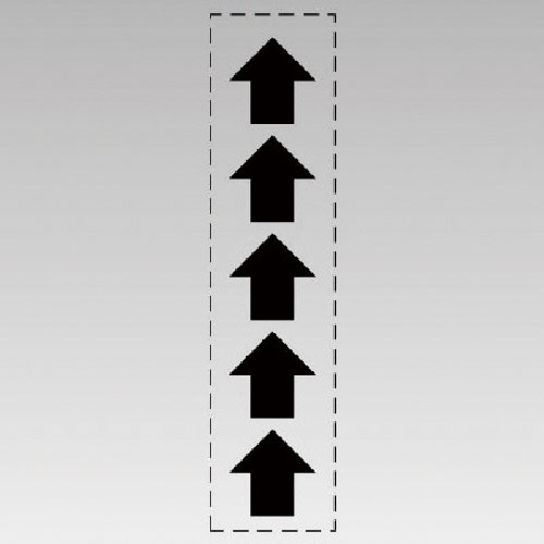 ユニット　カッティング矢印黒（配管識別シート用）　３６Ｘ３６　５枚組＿