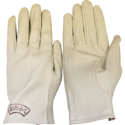 おたふく　４１０　白　革手　クレスト　（カフス無）＿