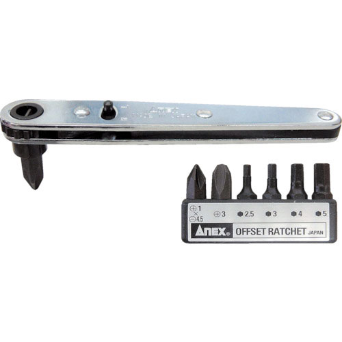 アネックス　オフセットラチェットドライバー７本組＿