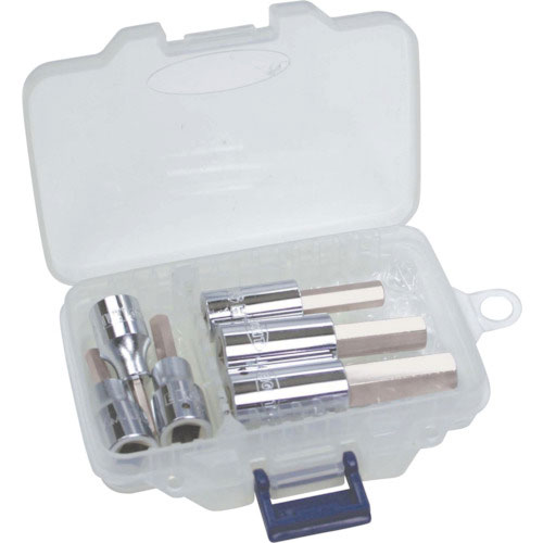 エイト　六角ソケットビット標準寸法（差込角６．３５ｍｍ）６本セット　３～１０ｍｍ＿