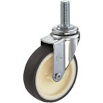 ハンマー　ねじ込み旋回式ウレタン車輪（ナイロンホイール・ローラーベアリング）１００ｍｍ　Ｍ１６＿