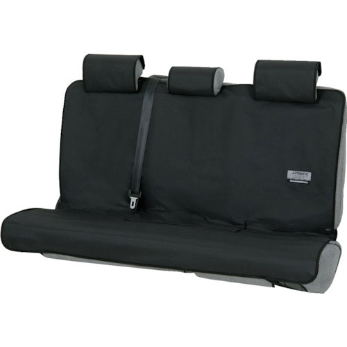 ボンフォーム　カーシートカバー　ファインテックス　リヤ（枕カバー付き・シートベルト対応）　１枚　ブラ＿