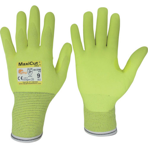 エーティージー　耐切創手袋　マキシカット・ウルトラ　４４－３７４５ＦＹ　Ｌサイズ＿