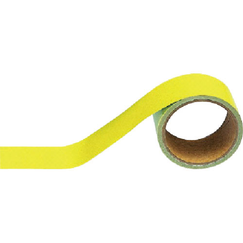 ユニット　配管識別テープ　明るい黄（極小）・アルミ・２５ｍｍ幅Ｘ５ｍ＿