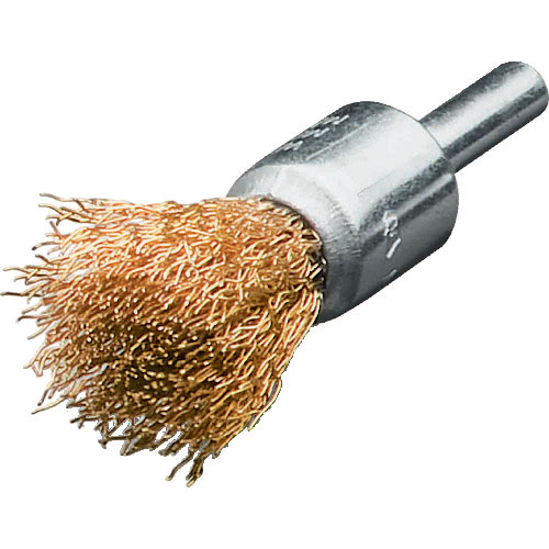 ＬＥＳＳＭＡＮＮ　軸付エンド型ブラシ　高張度真鍮波線０．２５　Φ２３＿