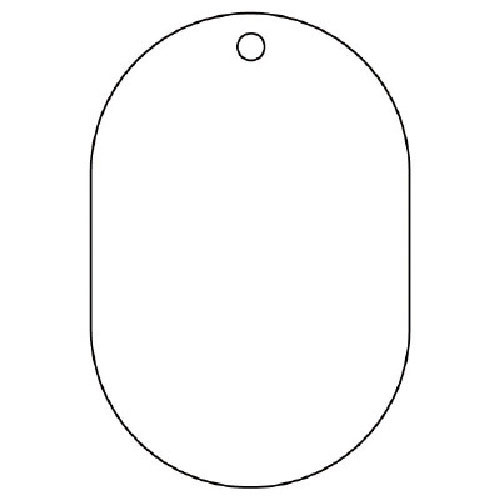 ユニット　バルブ名表示板（小判型）　白無地・５枚組・７０Ｘ４７＿