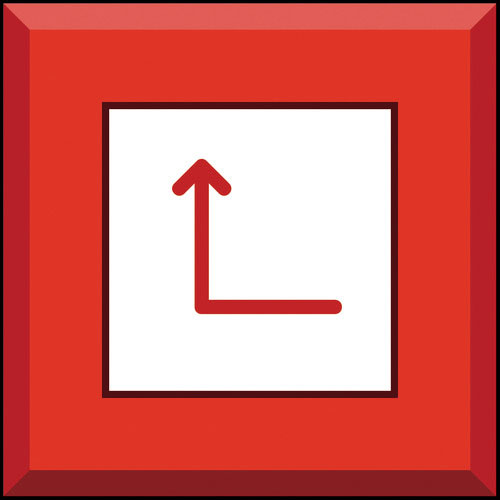 ユニット　埋設表示杭ユニパイル　矢印　赤　左上矢印＿