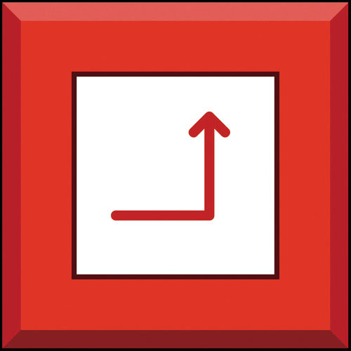 ユニット　埋設表示杭ユニパイル　矢印　赤　右上矢印＿