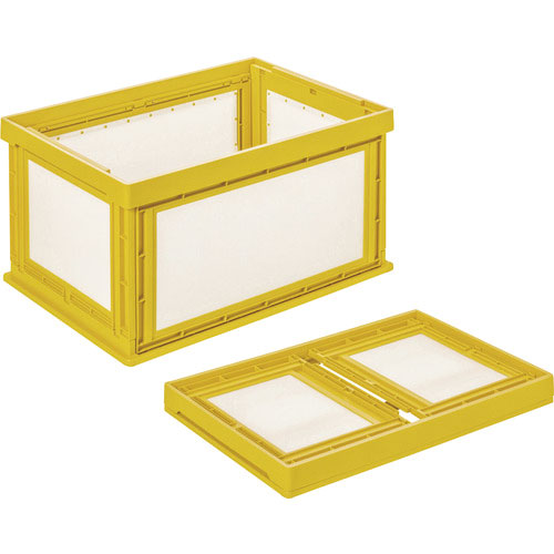 ＫＵＮＩＭＯＲＩ　プラダン折畳みコンテナ　パタコン　ＮＭ－８０　イエロー＿