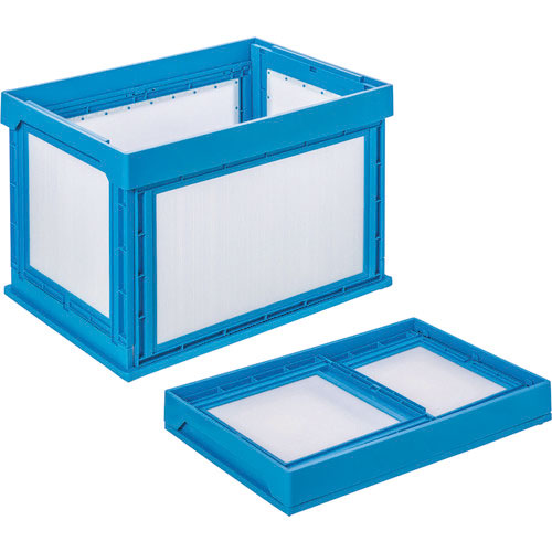 ＫＵＮＩＭＯＲＩ　プラダン折畳みコンテナ　パタコン　ＮＭ－１００　ブルー＿