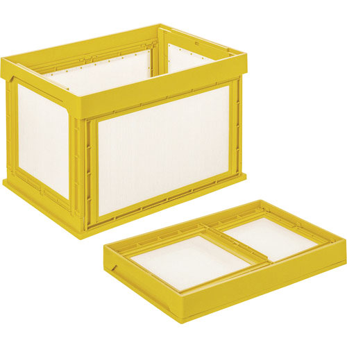 ＫＵＮＩＭＯＲＩ　プラダン折畳みコンテナ　パタコン　ＮＭ－１００　イエロー＿