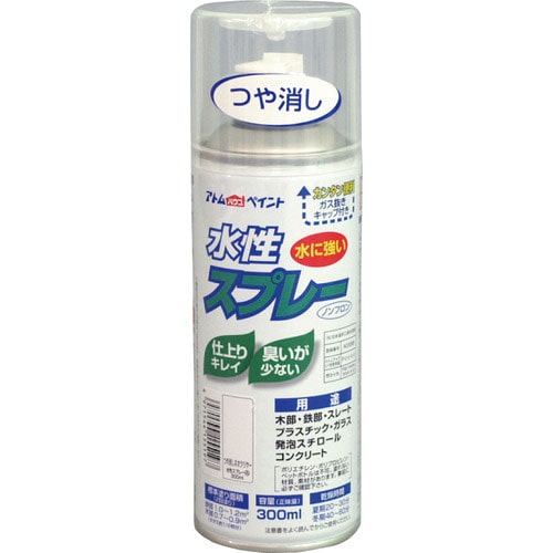 アトムペイント　水性スプレー　３００ＭＬ　つや消しネオクリヤー＿