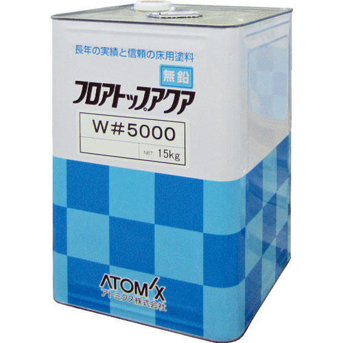 アトミクス　床用塗料　フロアトップアクアＷ＃５０００　１５ｋｇ　＃１１　グリーン＿