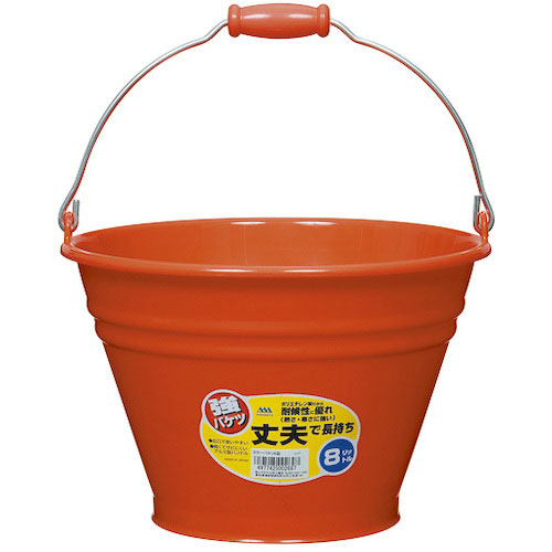 ヒマラヤ化学　カラーバケツ　６０１３　８型　レッド　３０５パイ×２００＿