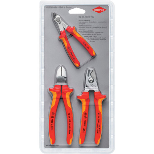ＫＮＩＰＥＸ　絶縁工具３点セット（ニッパー２種類、ケーブルカッター）＿