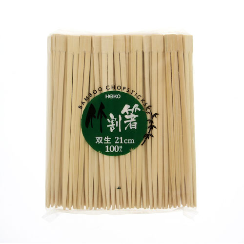 ＨＥＩＫＯ　竹割箸　２１ｃｍ　双生　１００本入り＿