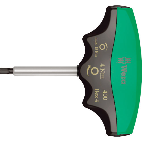 Ｗｅｒａ　４００　トルクドライバーＴ型　ヘックスプラス六角４．０　／　４．０　Ｎｍ＿