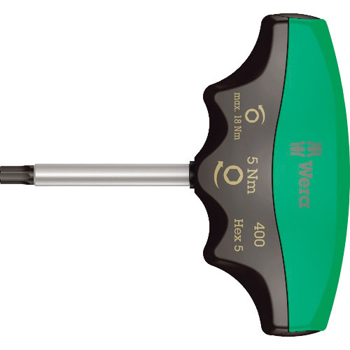 Ｗｅｒａ　４００　トルクドライバーＴ型　ヘックスプラス六角５．０　／　５．０　Ｎｍ＿