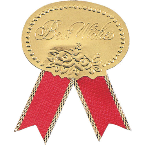 ＨＥＩＫＯ　リボン付きシール　ベストウイッシュ　赤　Ｍ　５４枚入り＿