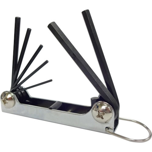 エイト　ナイフ型　六角棒スパナ　メタルケース　７本セット　１．５～６ｍｍ＿