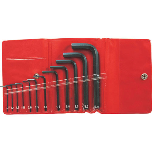 エイト　六角棒スパナ　標準寸法　ビニールポーチ入１２本セット　１．２７～１０ｍｍ＿