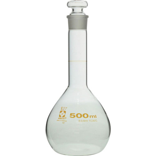 ＳＩＢＡＴＡ　メスフラスコ　短形　５００ｍＬ＿