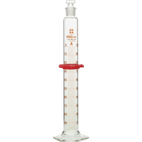 ＳＩＢＡＴＡ　有栓メスシリンダー　スーパーグレード　１００ｍＬ＿