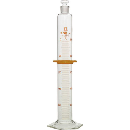 ＳＩＢＡＴＡ　有栓メスシリンダー　スーパーグレード　２５０ｍＬ＿