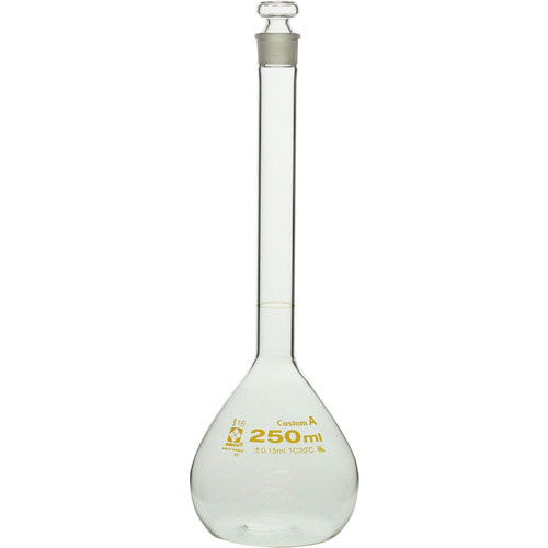 ＳＩＢＡＴＡ　メスフラスコ　カスタムＡ　２５０ｍＬ＿