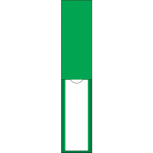緑十字　責任者氏名標識　緑無地タイプ　名１２３　１５０×３０ｍｍ　名札差込式　エンビ＿