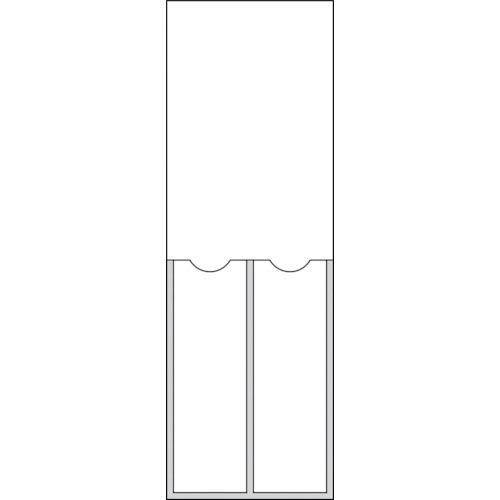 緑十字　責任者氏名標識　白無地タイプ　２名用　名２２０　１５０×５０ｍｍ　名札差込式　エンビ＿