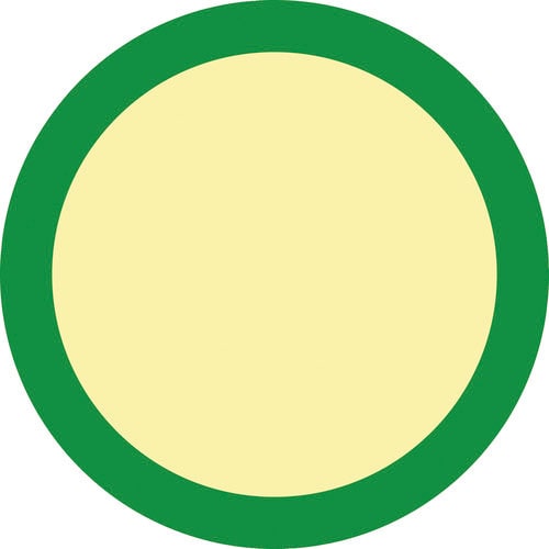 緑十字　蓄光式マーキングステッカー　蓄光Ｄ　４０ｍｍΦ　１０枚組　エンビ　床用＿