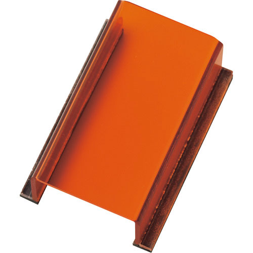 緑十字　スイッチカバー標識　透明オレンジ無地タイプ　スイッチカバーＺＯＲ　８０×４０×３４ｍｍ　アク＿