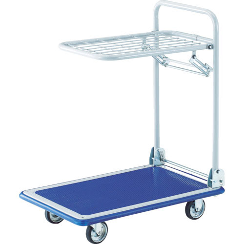 ＴＲＵＳＣＯ　プレス製台車　ドンキーカート　折りたたみ式簡易２段　７４０×４８０＿