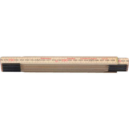 ハルタホース　木製折尺　２ｍ　１０折り　目盛り接地＿