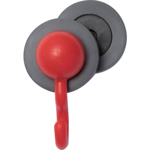 マグエバー　挟んで使うマグネット　マグサンド　ｊフック　レッド　強力マグネットフック　ネオジム磁石＿