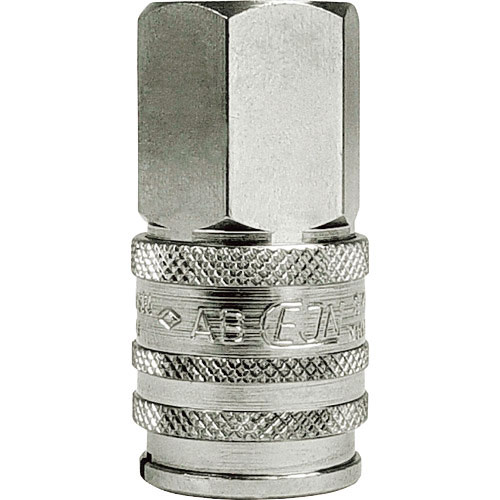 セイン　スナップ・チェック／３５８　ワンタッチ検圧カップリング　バルブ無し　ＮＰＴ１／４　メネジ＿