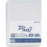 キングジム　透明ポケットエコノミ－３０穴台紙なし　（１００枚入）＿