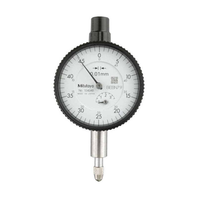 ミツトヨ　小形ダイヤルゲージ（平裏ぶたタイプ）　測定範囲０～３．５ｍｍ　最小表示０．０１ｍｍ　目盛仕＿