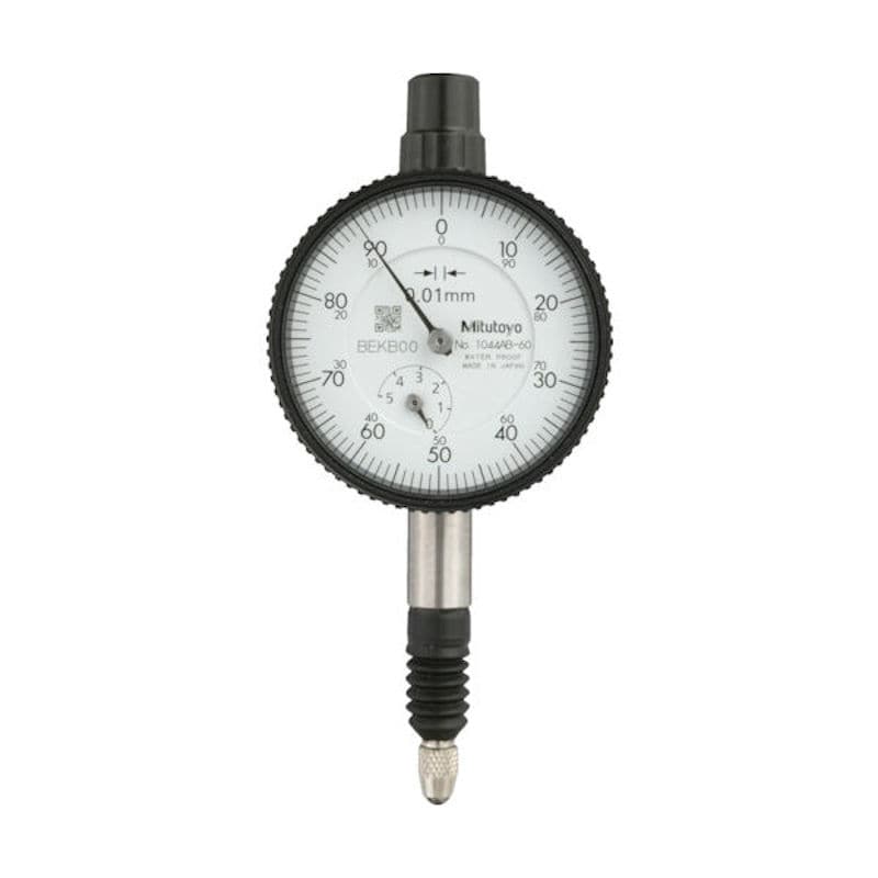 ミツトヨ　小形ダイヤルゲージ（平裏ぶたタイプ）　測定範囲０～５ｍｍ　最小表示０．０１ｍｍ　目盛仕様±＿