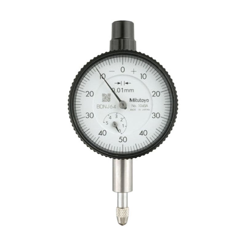 ミツトヨ　小形ダイヤルゲージ（耳金付裏ぶたタイプ）　測定範囲０～５ｍｍ　最小表示０．０１ｍｍ　目盛仕＿