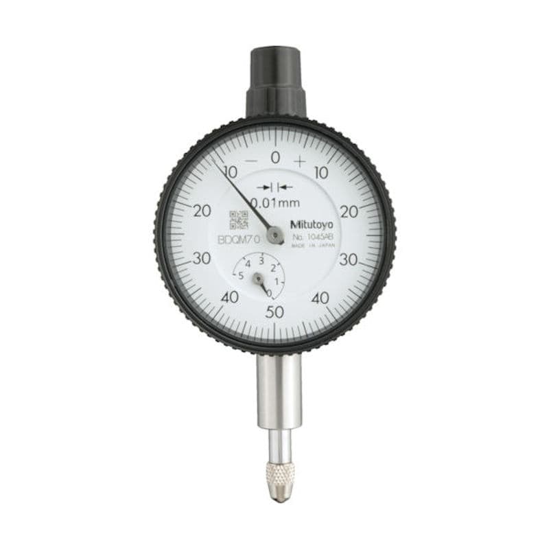 ミツトヨ　小形ダイヤルゲージ（平裏ぶたタイプ）　測定範囲０～５ｍｍ　最小表示０．０１ｍｍ　目盛仕様０＿