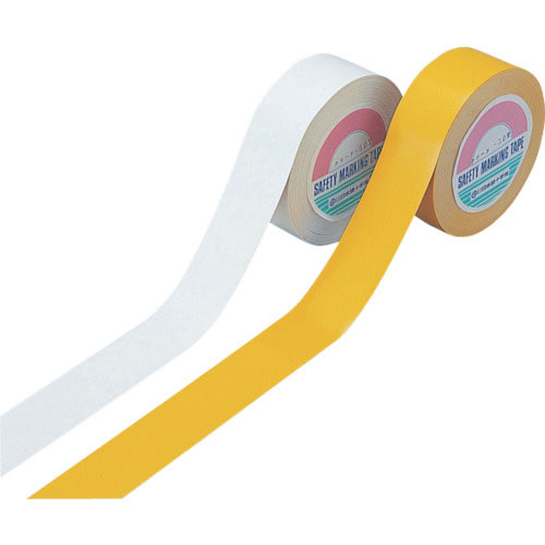 緑十字　ラインテープ　白　ＲＴＷ－５Ｂ　５０ｍｍ幅×１０ｍ　エンビ　屋内用＿