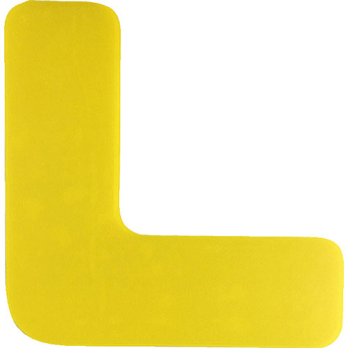 セーフラン　高耐久５Ｓフロア表示ステッカー　Ｌ型　１０枚セット　１５０×１５０ｍｍ　黄＿