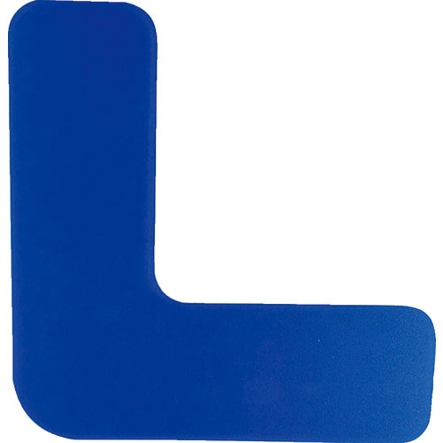 セーフラン　高耐久５Ｓフロア表示ステッカー　Ｌ型　１０枚セット　１５０×１５０ｍｍ　青＿