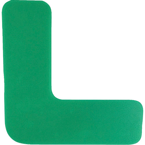 セーフラン　高耐久５Ｓフロア表示ステッカー　Ｌ型　１０枚セット　１５０×１５０ｍｍ　緑＿