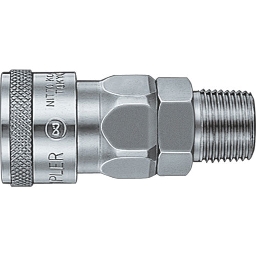 日東　ハイカプラ　鋼鉄製　ニトリルゴムＮＢＲ（ＳＧ）（めねじ取付用ソケット）相手側Ｒｃ１／８　耐圧力＿