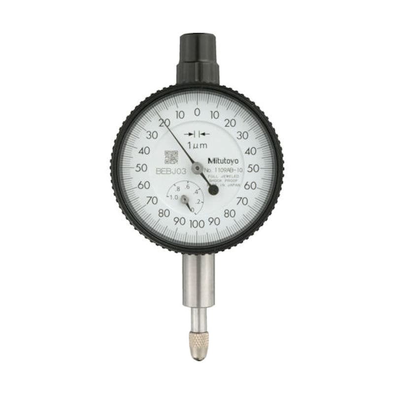 ミツトヨ　小形ダイヤルゲージ（平裏ぶたタイプ）　測定範囲０～１ｍｍ　最小表示０．００１ｍｍ　目盛仕様＿
