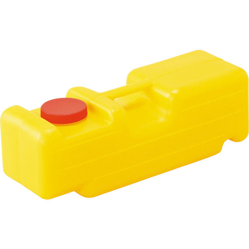 緑十字　Ａ型バリケード用ウエイト　黄　ＢＳ－１　５００×１８０×１８０ｍｍ　満水時１０ｋｇ＿