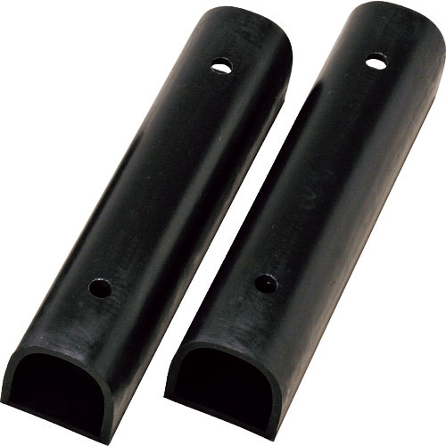 緑十字　カーストップ（車止め）　カーストップ－１００Ｗ　高さ１００×幅１００×全長４５０　２個組　ゴ＿